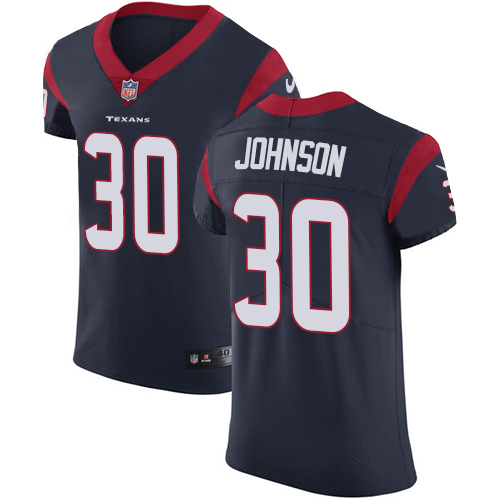 Nike Texans #30 Kevin Johnson Navy Blue Team Color Men's Stitched NFL Vapor Untouchable Elite Jersey